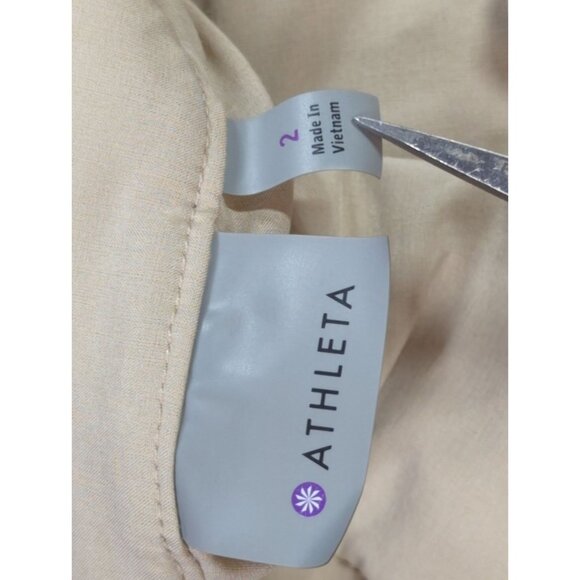 Athleta Womens Tan Athletic Skort Size 2 comfort stretch Polyester Spandex - Picture 3 of 9